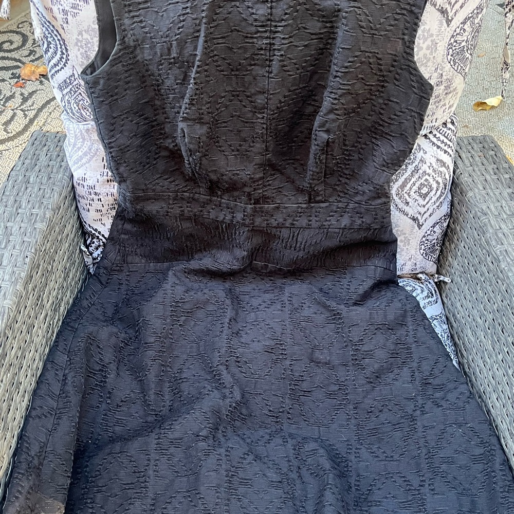 J. Crew Black Embroidered Asymmetrical Dress Size 2